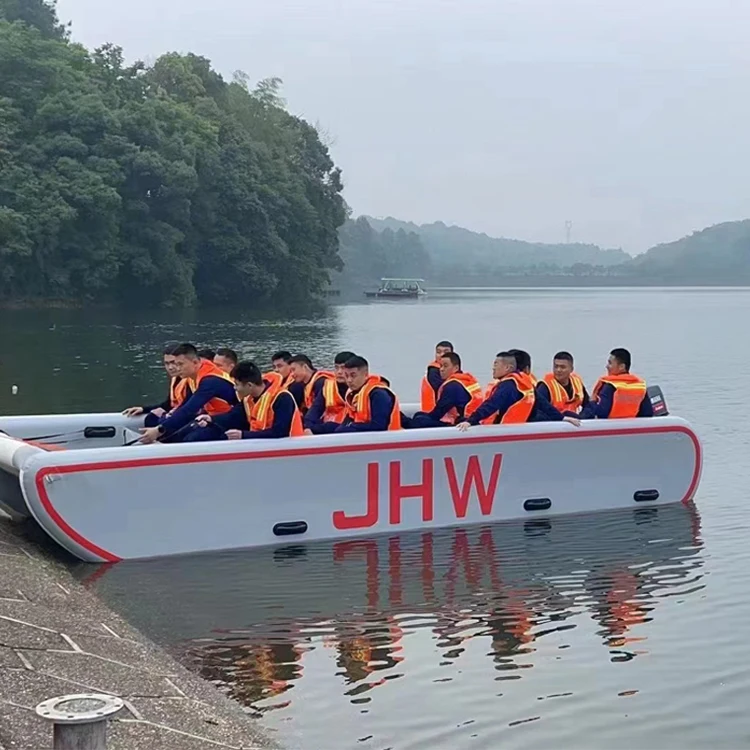 JHW 6-meter long large inflatable transport ship made in china Shenzhen factory large rubber rescue transport boat