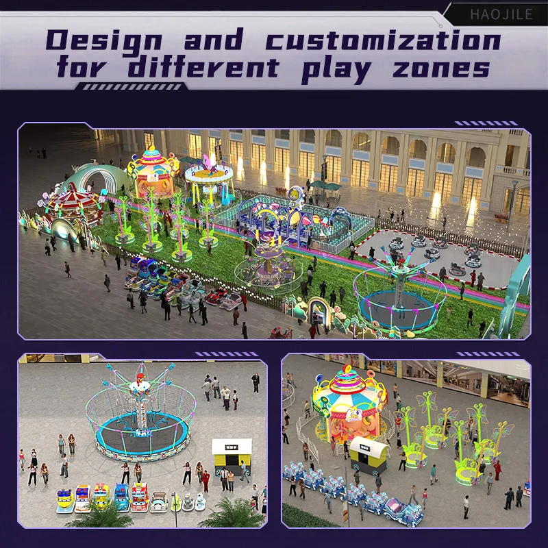 Haojile Mini Outdoor Space Roller Coaster Fun Family Ride on Train with Track for Kids for Amusement Parks and Playgrounds