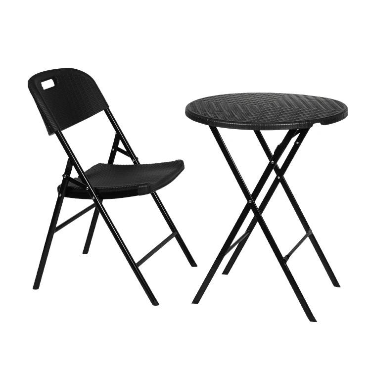 Черный складной стул, Пластиковая регулируемая складная пляжная плетеная Обеденная Мебель для здоровья, стул из ротанга, металлические стулья