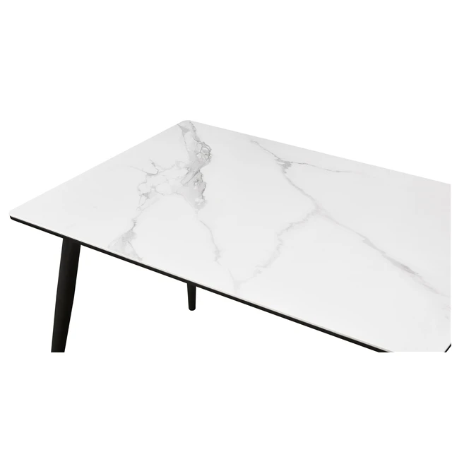 Customized Stainless Steel Dining Table Set 6 Seater Marble Rectangle Living Room Modern Luxury LARGE SIZE CERAMIC TOP TABLE