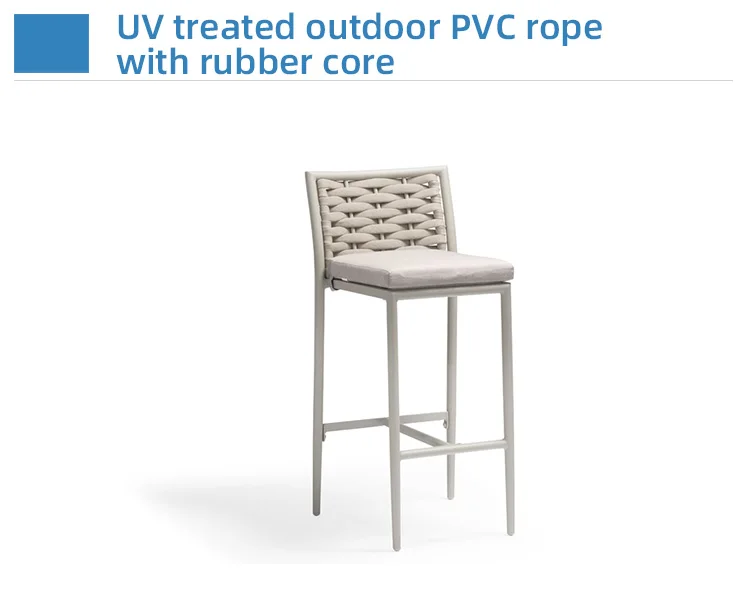 Couture Loop Furniture Outdoor Modern Reception Counter Desk Fashion Rope bar desk