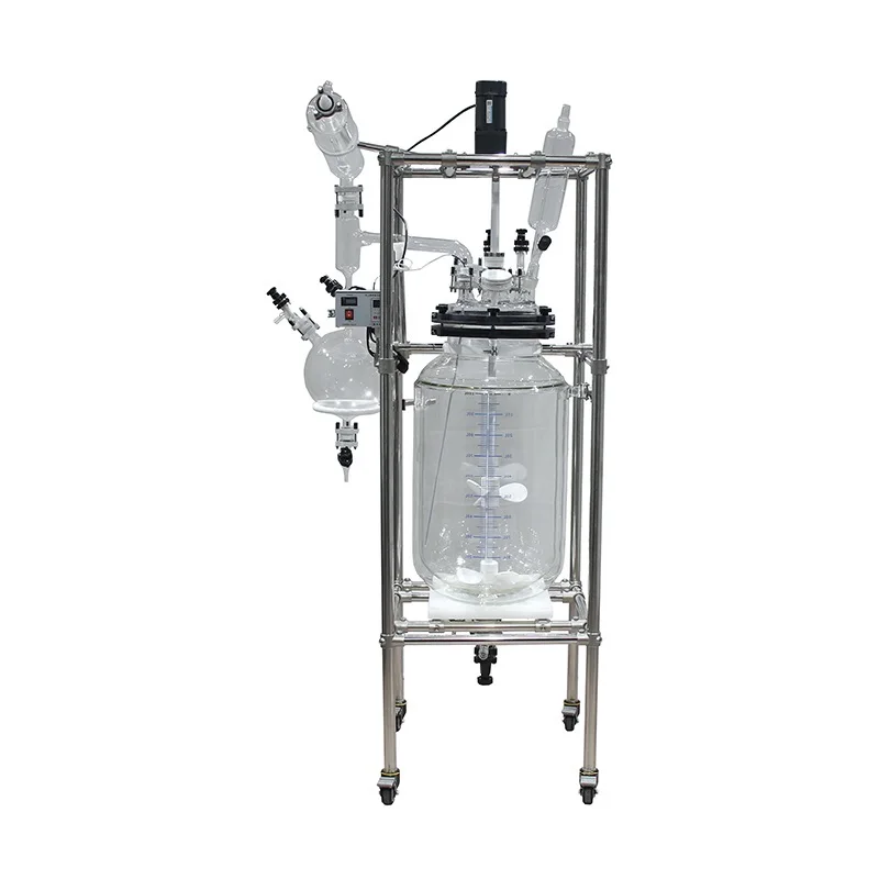 reaction constant velocity filter drain valve vacuum pump glass stopper lab reactor