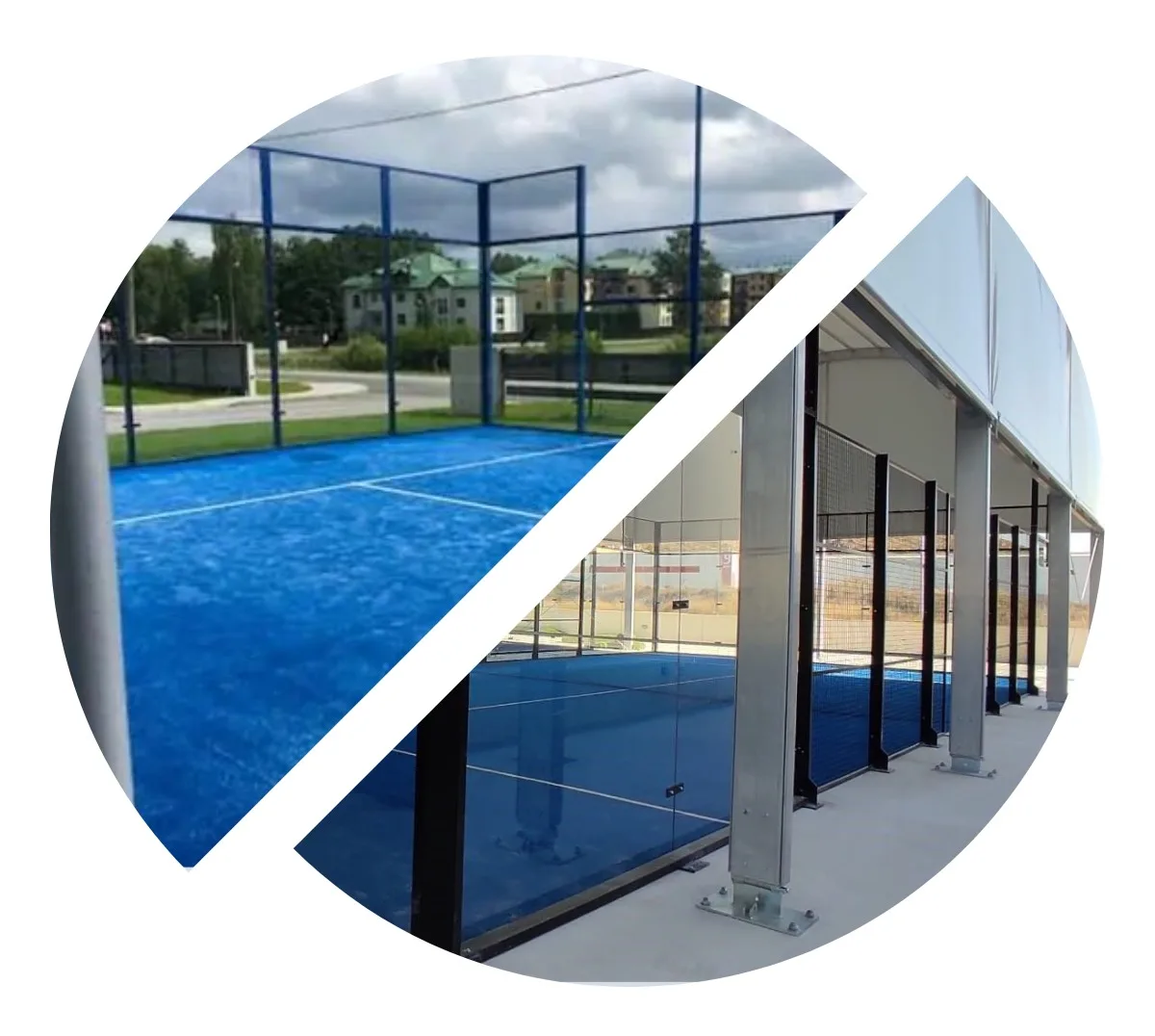China Newest Design Hot Sale Closed Padel Court Dropshipping