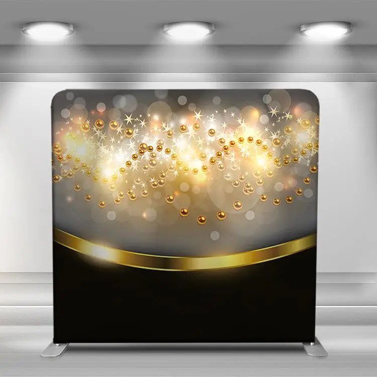 Portable lightweight durable 8x8ft aluminum tube stand tension fabric printing pillow case photo booth backdrop