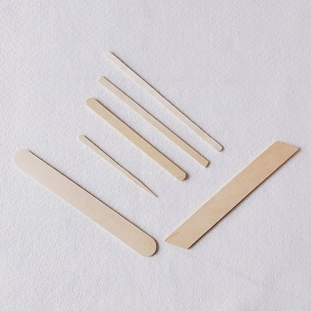 
Biodegradable and disposable wooden waxing spatula for body hair removal 100pcs/bag 