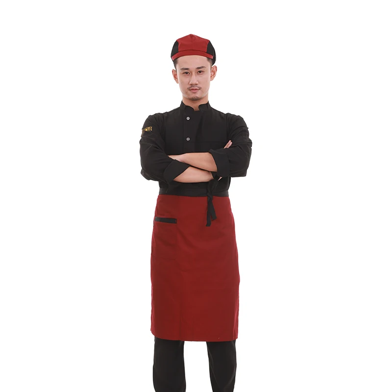 Cheap Factory Price Cross At The Back Polyurethane Aprons Chef Bartenders Greengrocer Butcher Uniform Apron