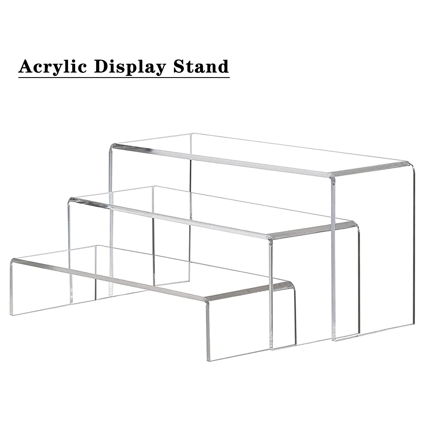 Rectangular Clear Acrylic Display Stand Showcase Collectibles  Suitable for Retail Shoe Showcase Jewelry Funko Pop Figures
