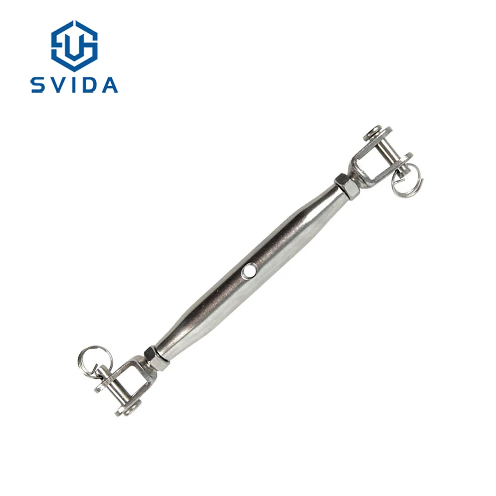 Stainless Steel Close Body Turnbuckle Threaded Stud Tension Terminal Wire Rope Turnbuckle