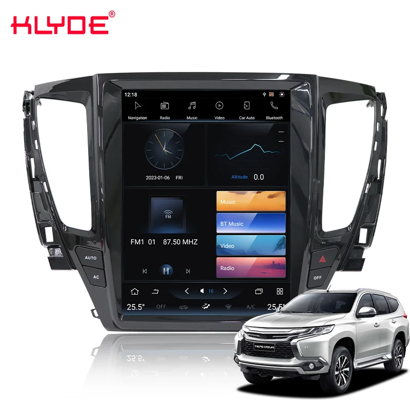 For Mitsubishi Pajero Sport L200 Android Car Radio 12.1 Inch Touch Screen CarPlay Auto Multimedia Player