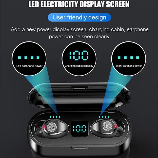2021 OEM Ipx7 Audifon Bluetooth F9 Air Buds Audifonos-Bluetooth геймерские устройства Auricularess V5.0 Auricul беспроводной наушник