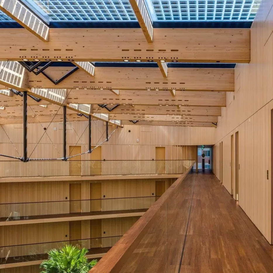 OEM/ODM Eco-friendly Waterproof house build hotel school building customized Interlocking bamboo flooring wood