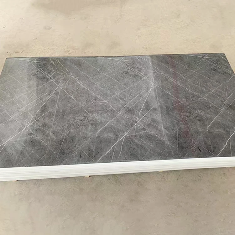 1220*2800mm Marble Metal Series Board Wall Panel Custom PVC Laminated with PET Film Fireproof Waterproof Decorative Glossy Sheet