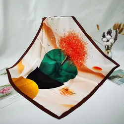 All-around big dot small square scarf silk scarf women 70*70CM Korea Dongdaemun summer INS 100%  pure silk scarf from China