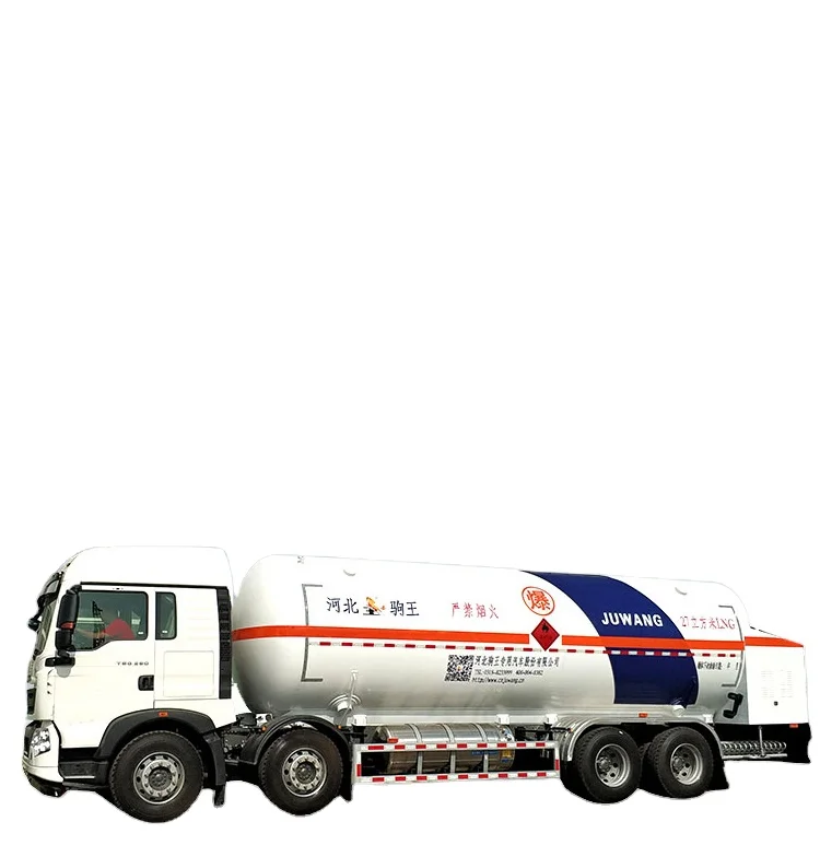 High quality 27 cubic meter low temperature LNG tank transport vehicle