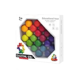 New Fidget Toys Colorful Board Games Free Rotation Variable Shape Educational Puzzle Ball Stress Relief Toys