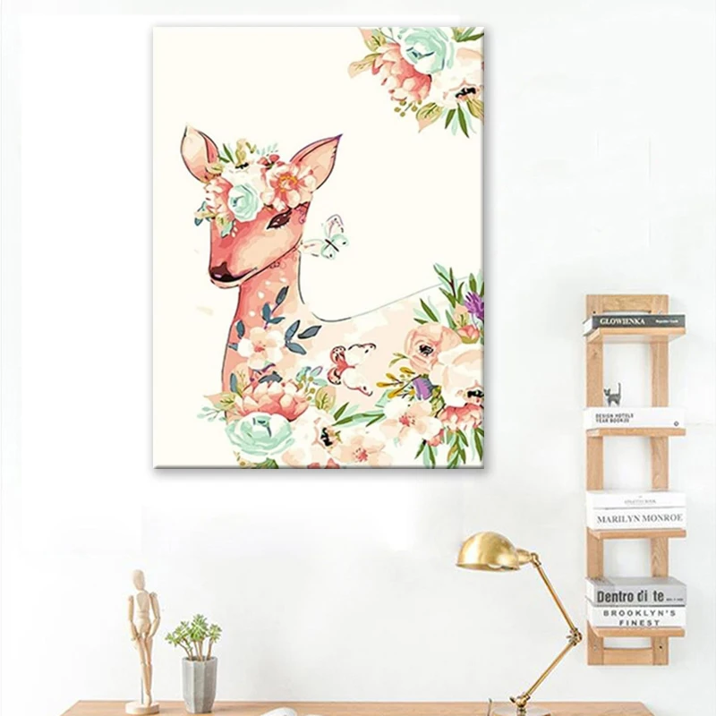 5d Animal Diamond Painting Deer Scenery Animal Art Picture Resin Drill Diamond Painting Custom Kids DIY Diamond Painting Set