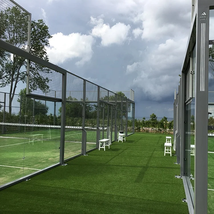 Padel Tennis Sports Equipment Full Super Panoramic Indoor Outdoor Padel Tennis Court With Roof Or Cover