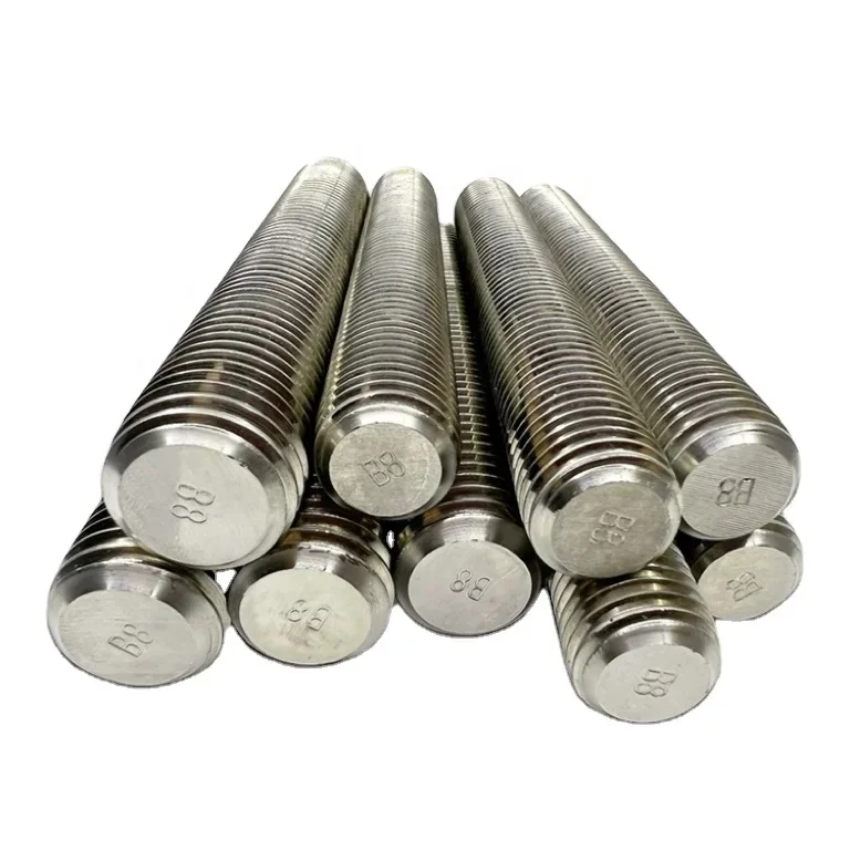 SS316 L ASTM A193 B8 B8m  Stainless Steel Stud Bolt And Nut