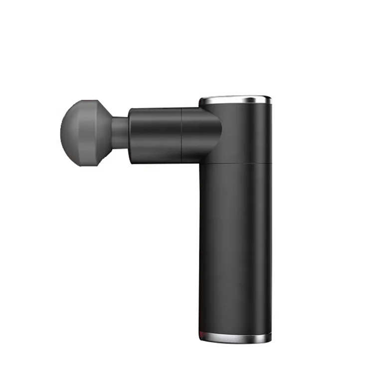 Handheld Mini Massage Gun Massage Head Crazy Fit Portable Fascia Gun with Powerful Vibration Rubber Body Aluminum Alloy DC 24V