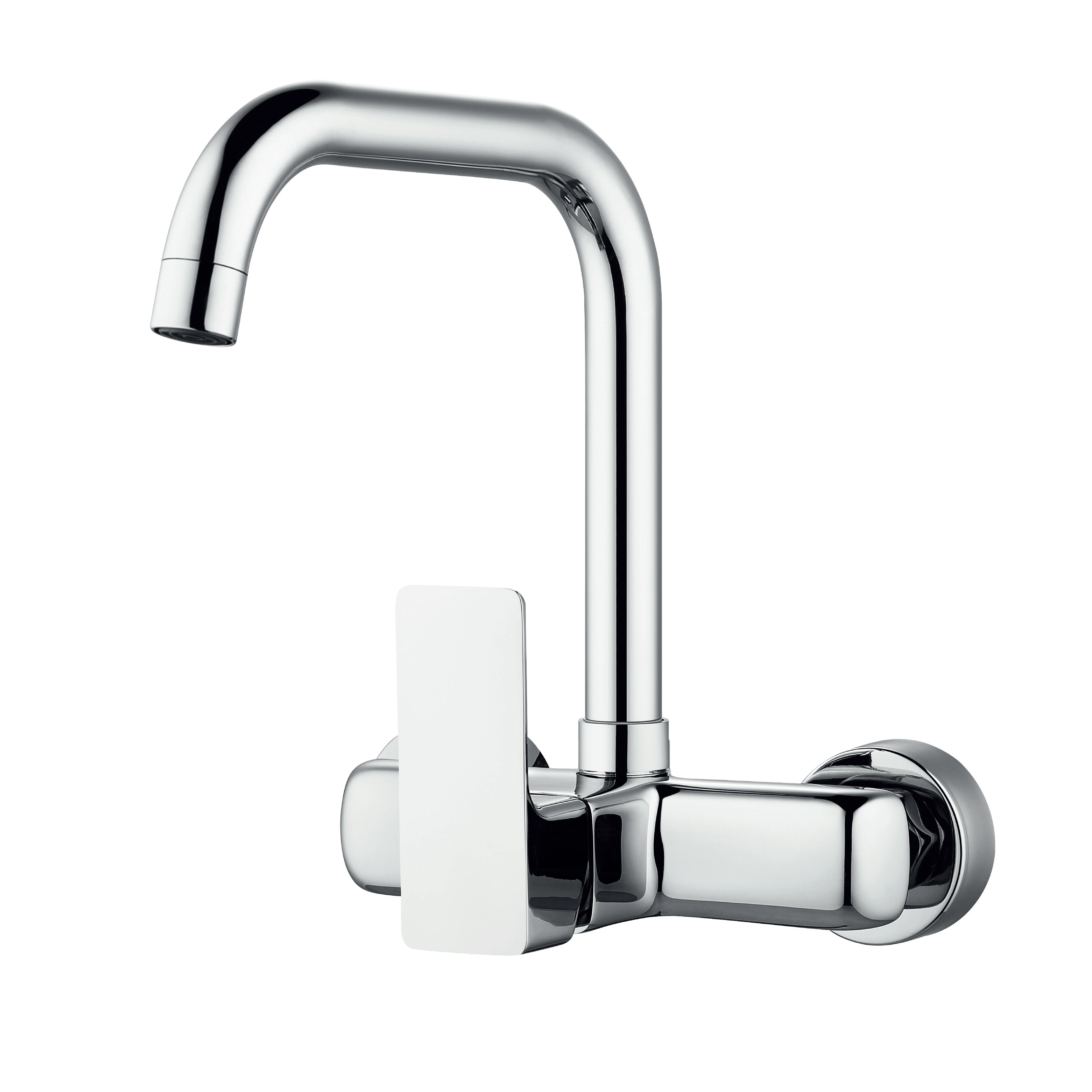 
Hot Sale Wall Mounted Kitchen Sink Tap Single Handle Chrome Kitchen Faucet 