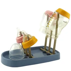 Hot Selling Wheat Straw Antibiotic Drainer Dryer Shelf Holder Stand Drain Baby Bottles Rack