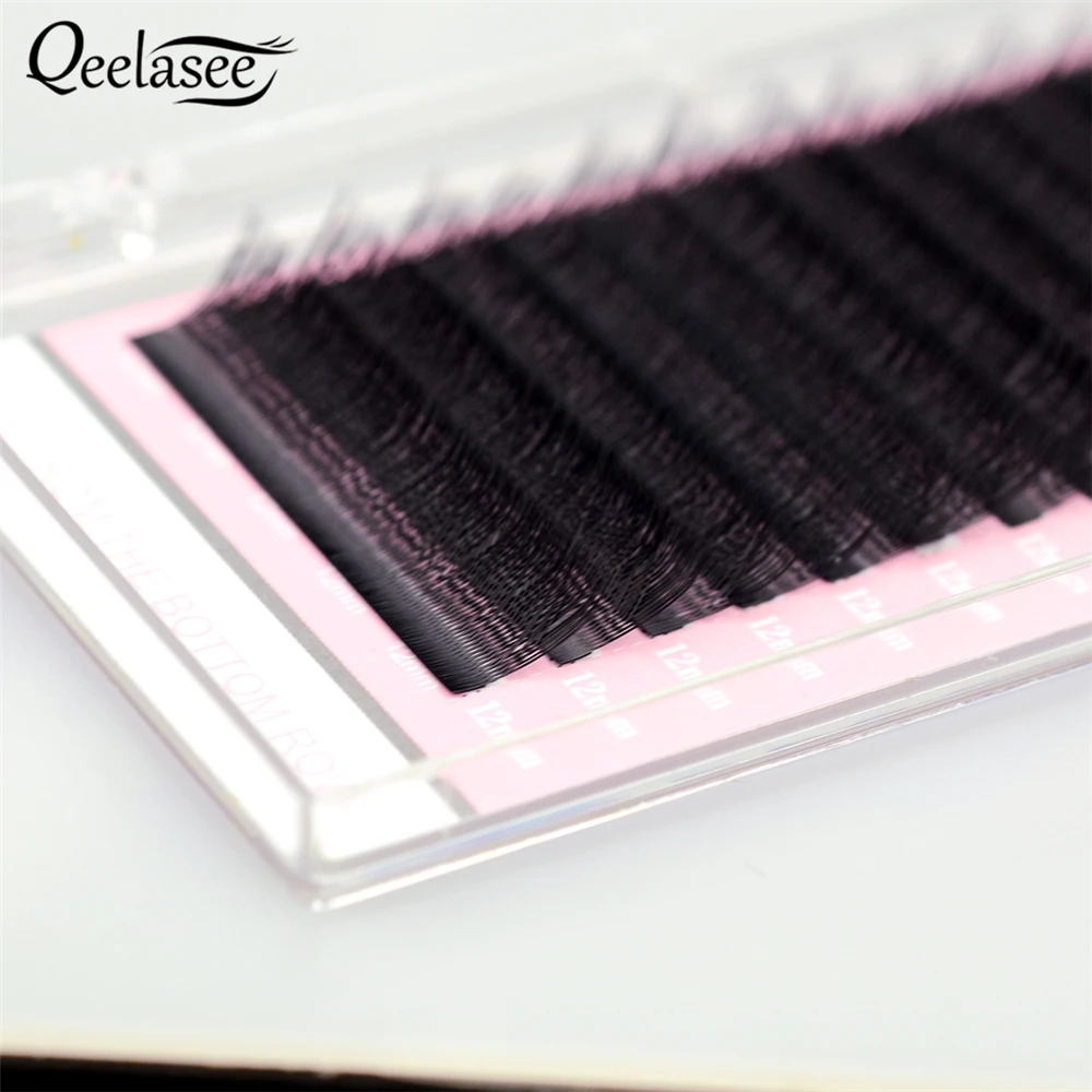 Qeelasee new high quality faux mink individual korean yy eyelash extensions y lash