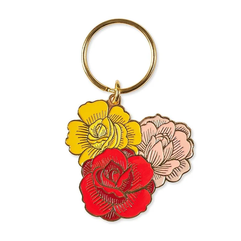 Custom Keyrings Logo Letter Personalized Soft Hard Enamel Badges Keychain Custom Metal Zinc Alloy Key Ring Keychain