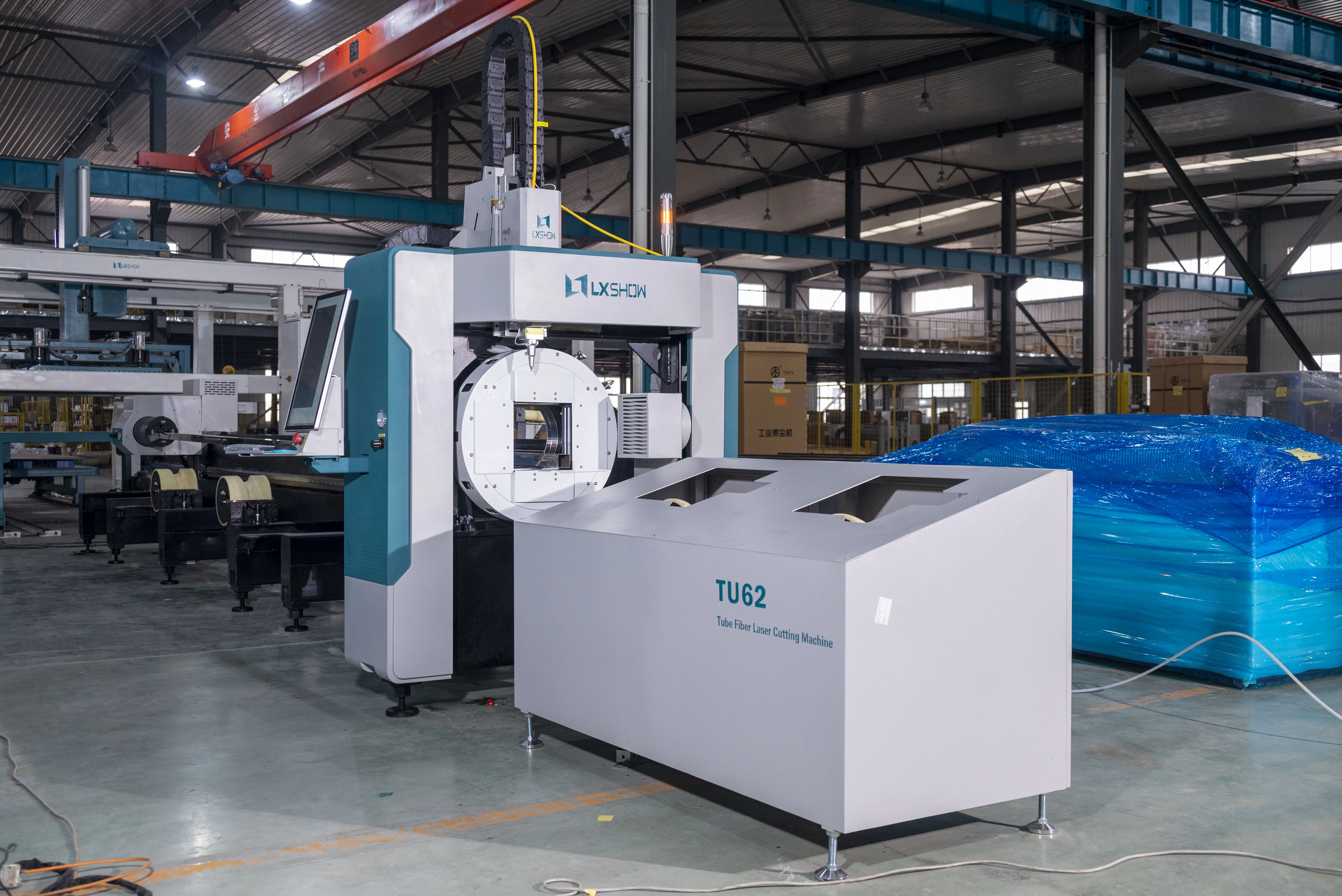 High-Speed Vertical Two Chucks 5 Axis Bevelling Auto Feed Automatic Metal Tube Laser Cutting Machine