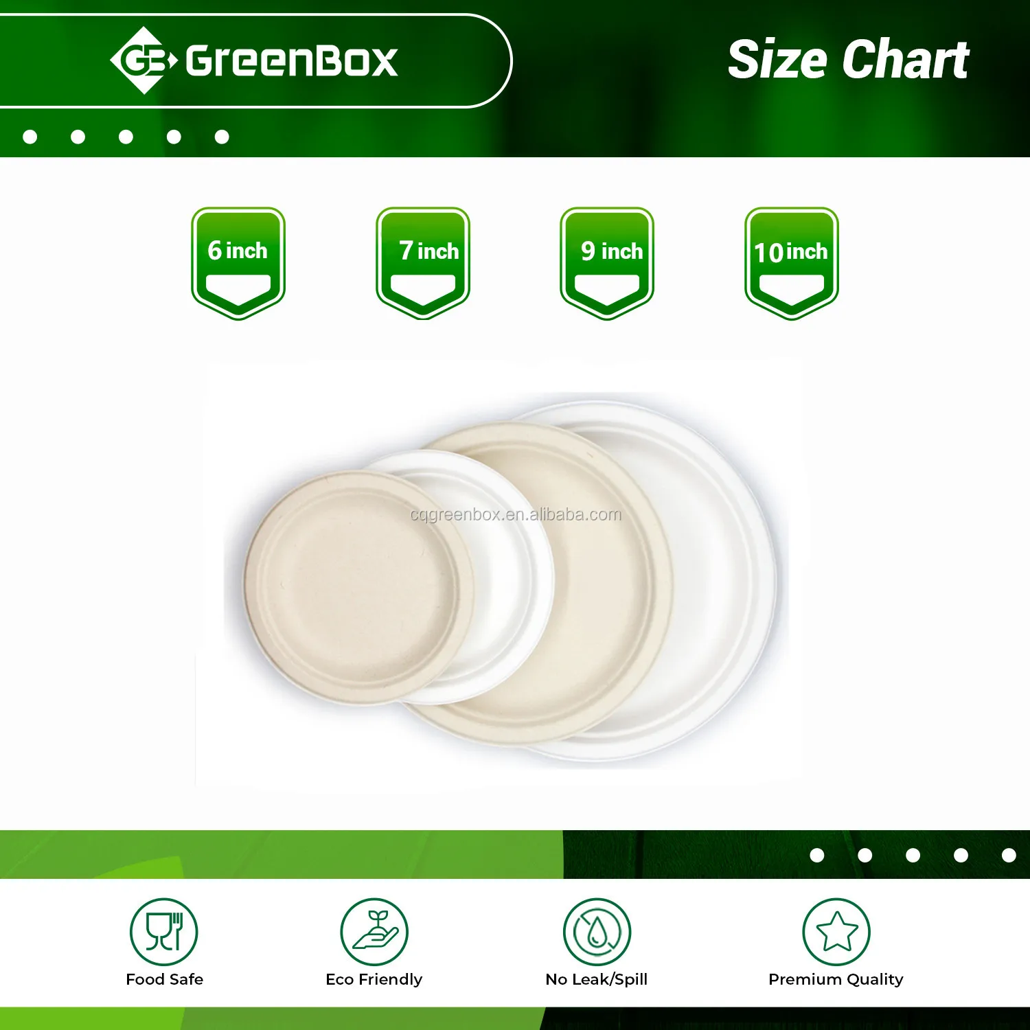 Widely Used Superior Quality Biodegradable Food Flat Plate Disposable Plates Sugarcane Bagasse Food Plates 6 inch