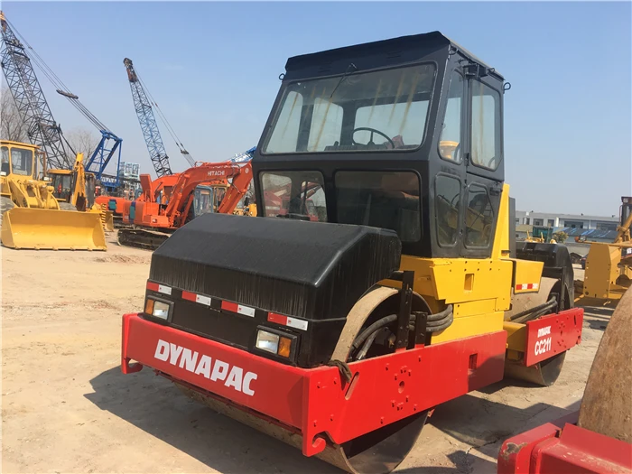 Двухбарабанный уплотнитель dynapac с ножкой CC422 строительное оборудование Подержанный дорожный каток Dynapac CC211 7