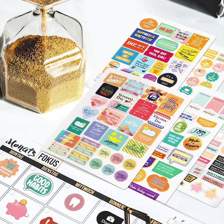 Various theme monthly weekly daily business planner stickers for planner,calendar,bullet journal