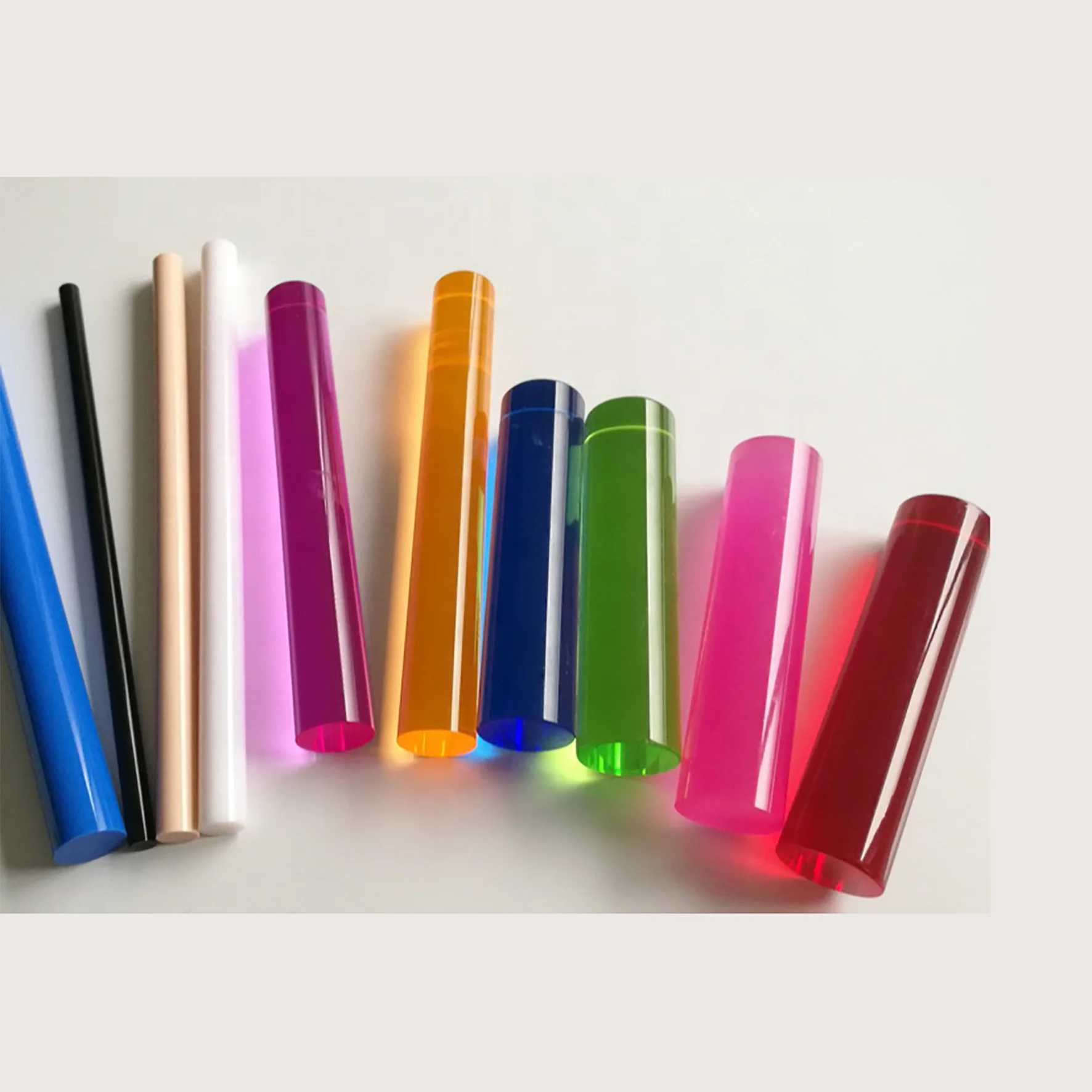 High Quality Transparent Clear Polycarbonate Pipe Colorful PVC PC PMMA Acrylic Plastic Rods