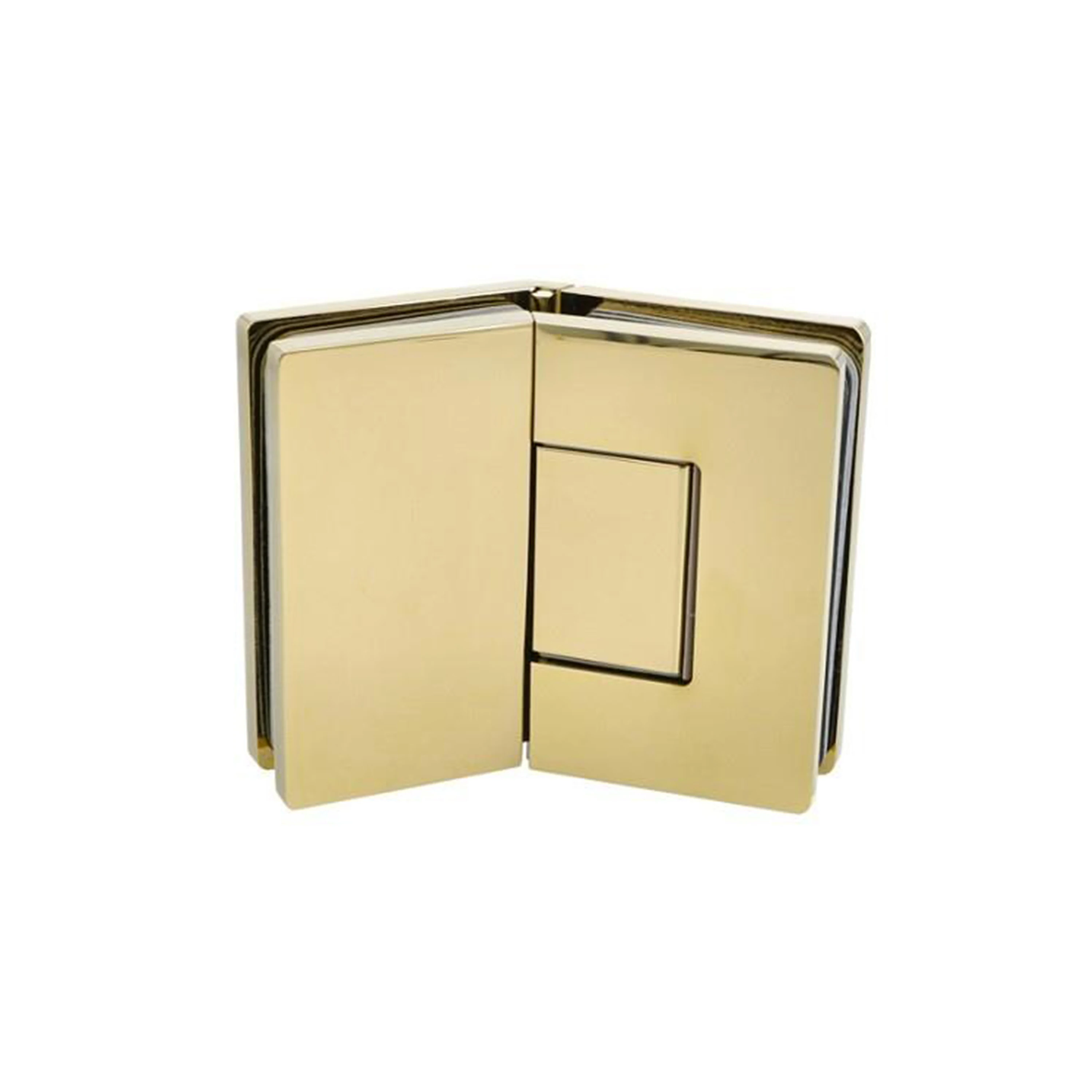 Unique Design 135 Degree Glass To Glass Shower Door Hinges Polished Heavy Duty Brass Shower Hinge For Hotel Project
