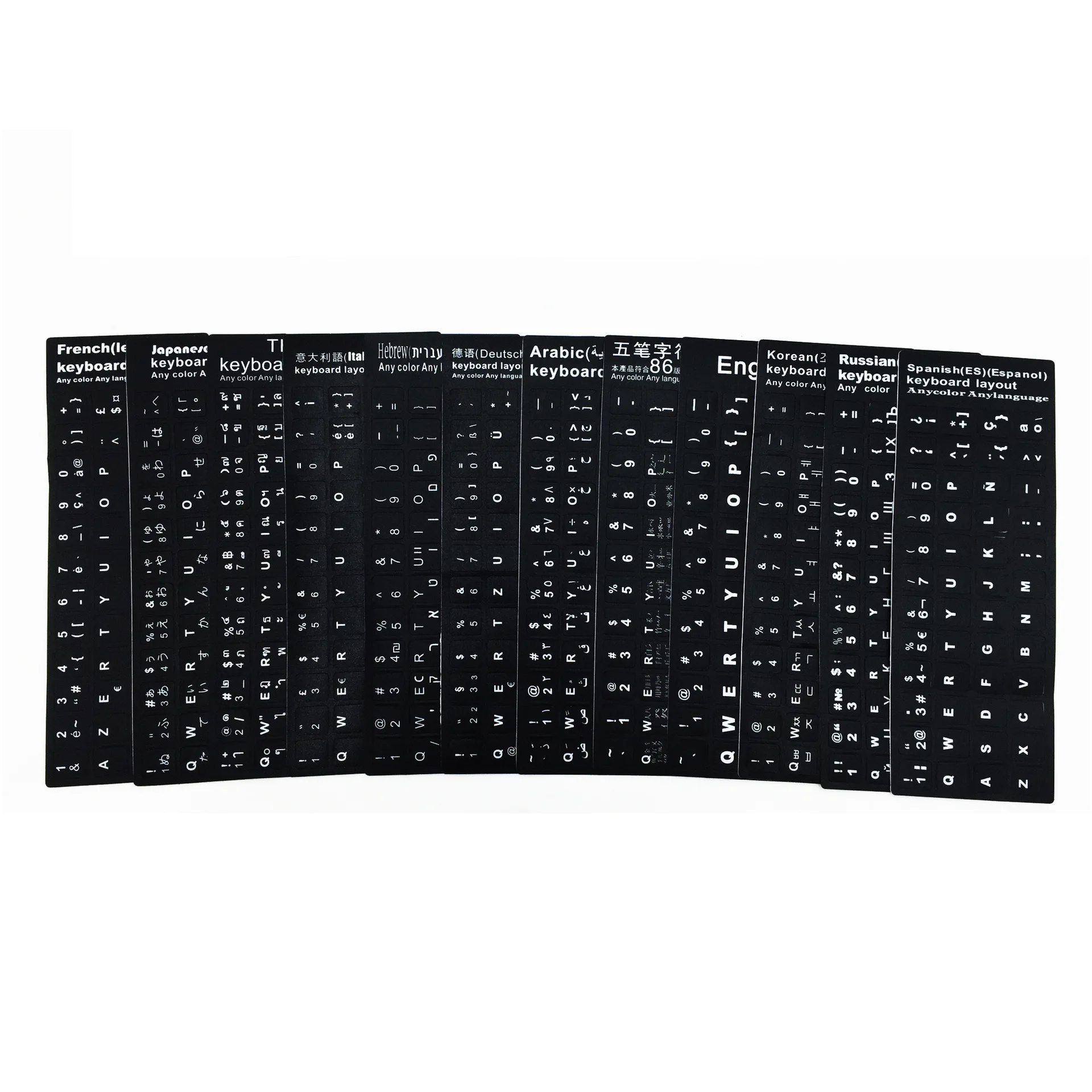 Наклейки на клавиатуру ноутбука наклейки с буквами небольшие языки универсальные для испанского арабского французского