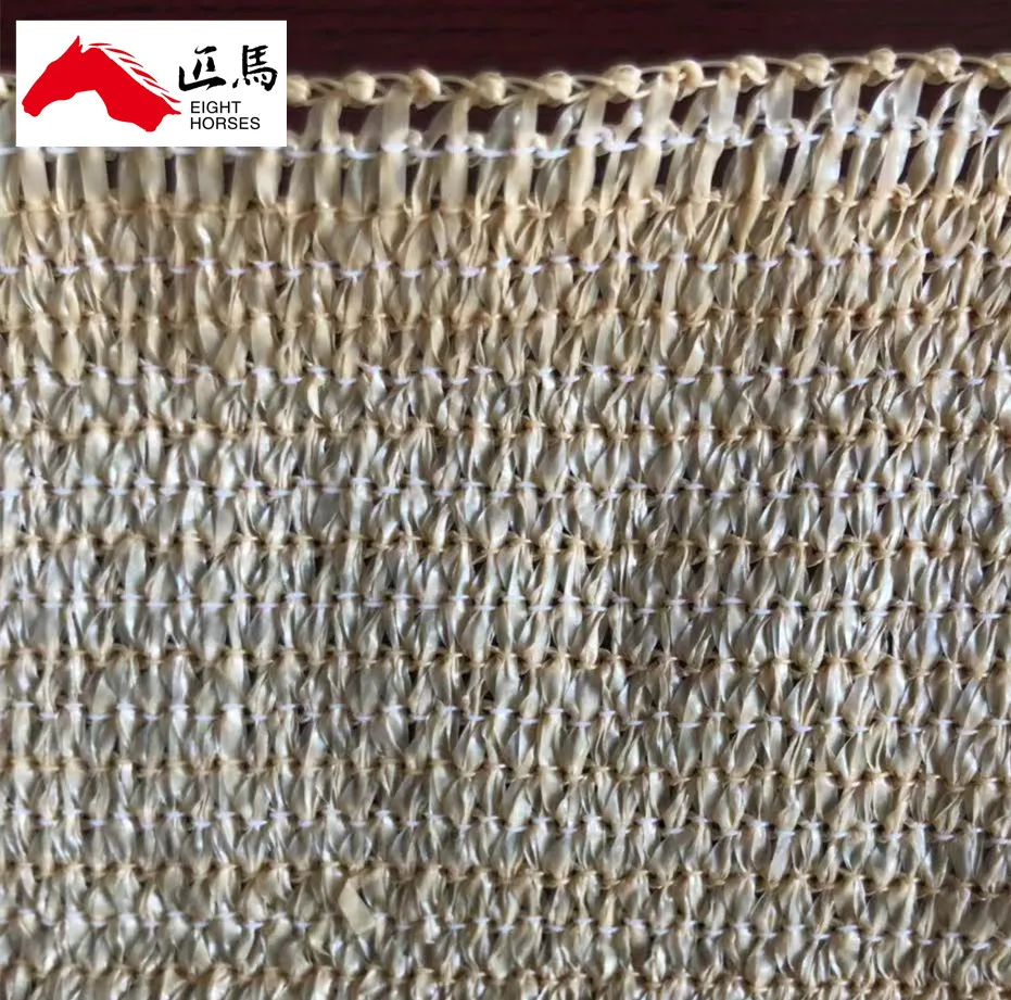 
New Sun Shade net tape and mono wires mixed beige and white color mixed for Car parking Swimming pool beach and public using 