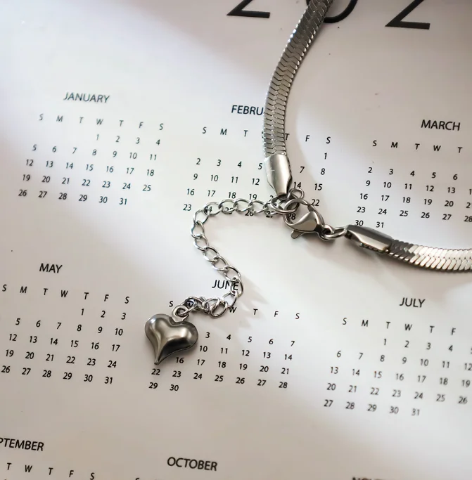 Cross-Border Hot Simple Roman Numerals Snake Bone Chain Ins Wind Stainless Steel Do Not Fade Necklace Female Niche Jewelry