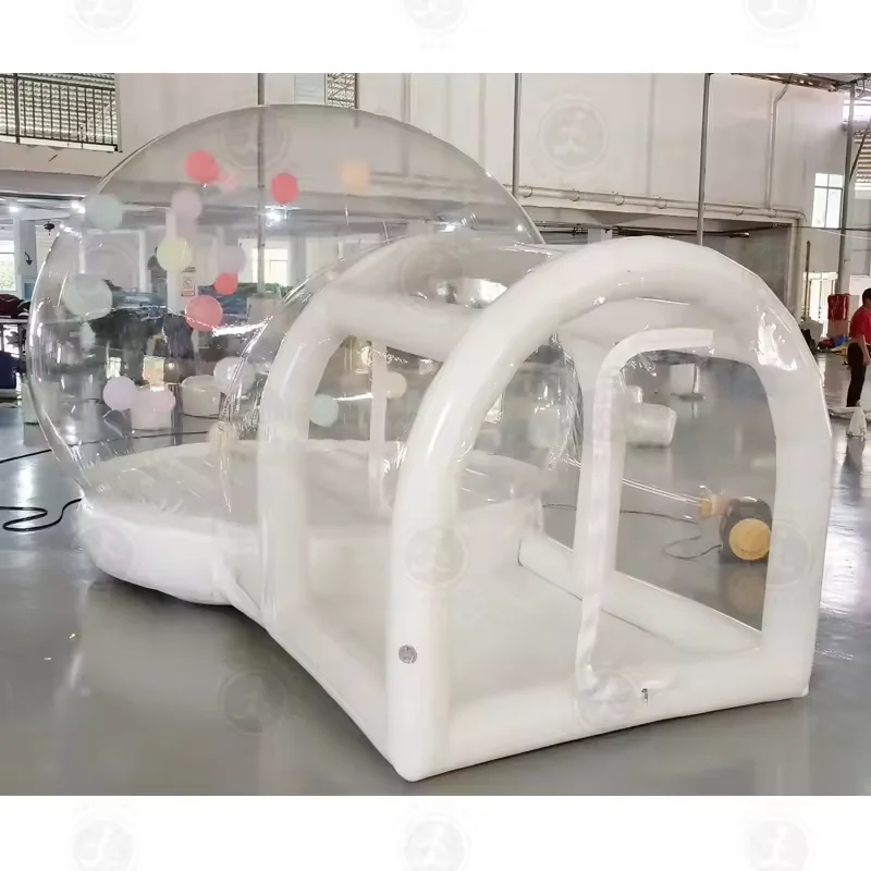 Outdoor Inflatable Igloo Dome Tent Transparent PVC Inflatable bubble bounce house with base