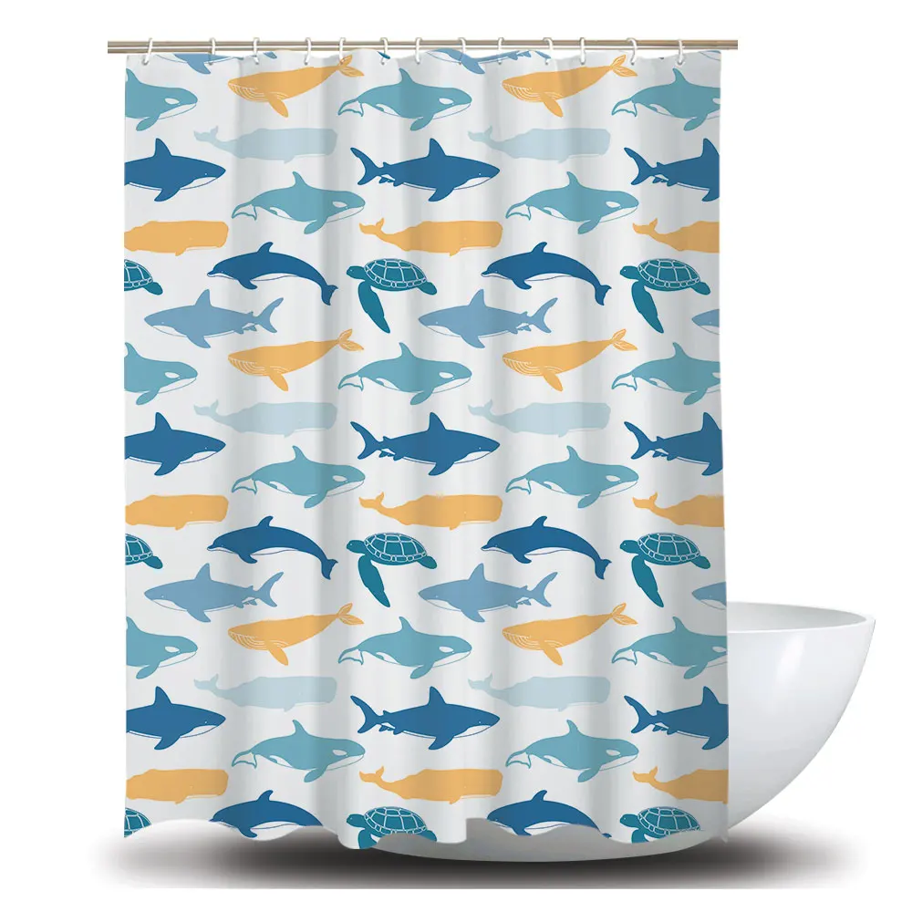 
Customize Polyester shower curtains Bathroom Mat Set Home Bathroom 