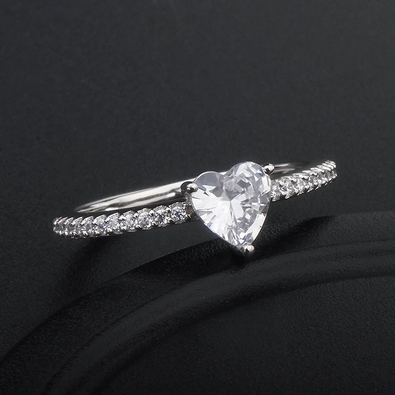 jewellery manufacturers silver 925 jewelry 18kt gold plated heart shaped diamond wedding promise 5a cz zirconia rings for bride
