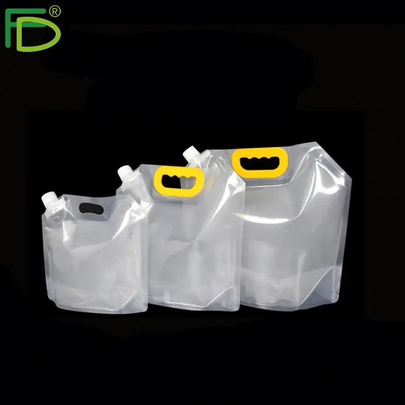 With a handheld buckle Camping Hiking Plastic Bag spout bag Water Bags 5 Liter doypack