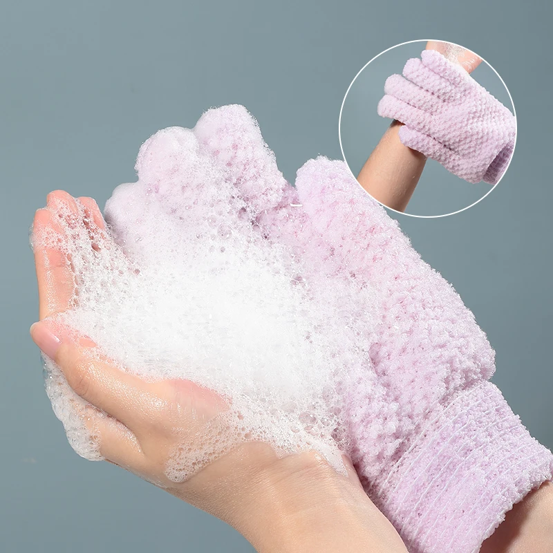 LMLTOP Soft grooming gloves bath gloves shower massage brush for bathing spa SY804 Exfoliator Dead Skin Remove Bath Shower Glove