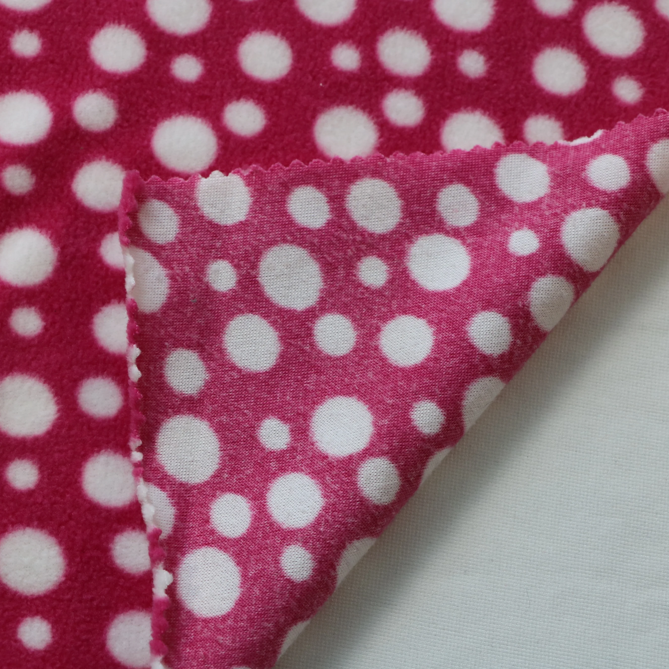 High quality customized color manufacture 100% polyester Printed Micro Polar Fleece Fabric For Garment