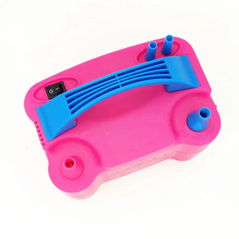 New hot selling electric inflatable pump toys use printable logo double hole electric balloon machine