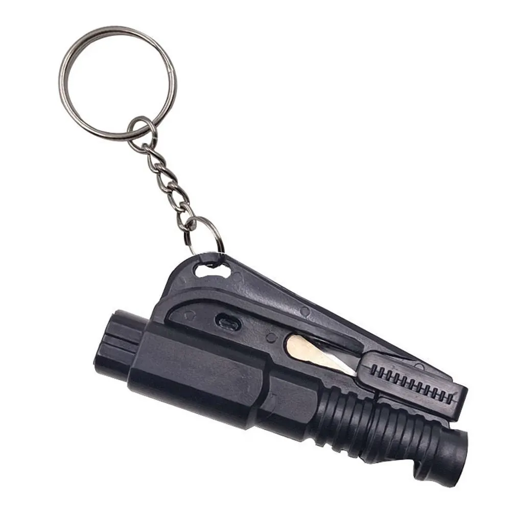 Life-Saving Tool Car Safety Hammer Auto Emergency Alarm Whistle Glass Window Breaker Keychain Seat Belt Cutter Keyring
