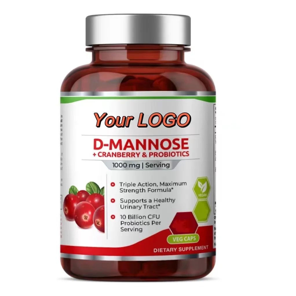 D-Mannose Plus клюква и пробиотики 1000 мг поддерживают мочевой пузырь желудочно-кишечные капсулы
