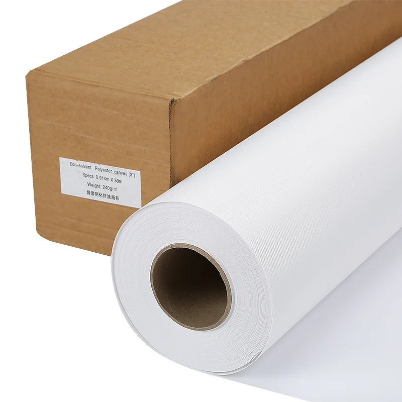 Digital Printing Polyester Inkjet Canvas Roll for print factory Polyester Canvas Roll Hot Selling