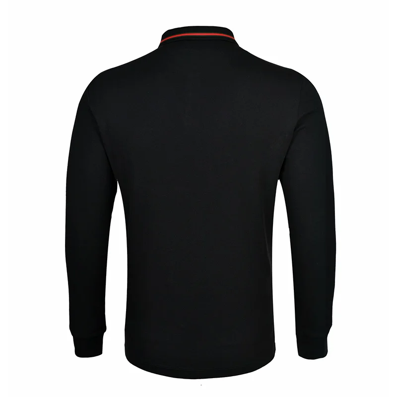New Design Custom Embroidery Golf Polo Shirt 100 Cotton Long Sleeve Polo Shirt Men With Customized Logo