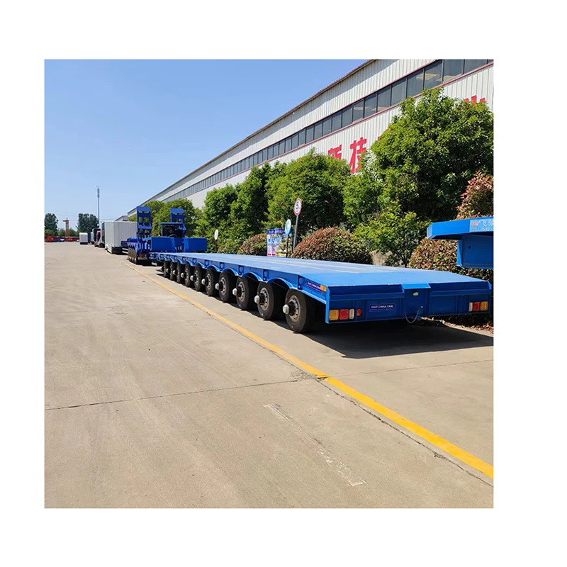 4/5/6/7/8 axle hydraulic steering low chassis trailer 16m 80 ton multi axle truck semi-trailer low chassis truck trailer