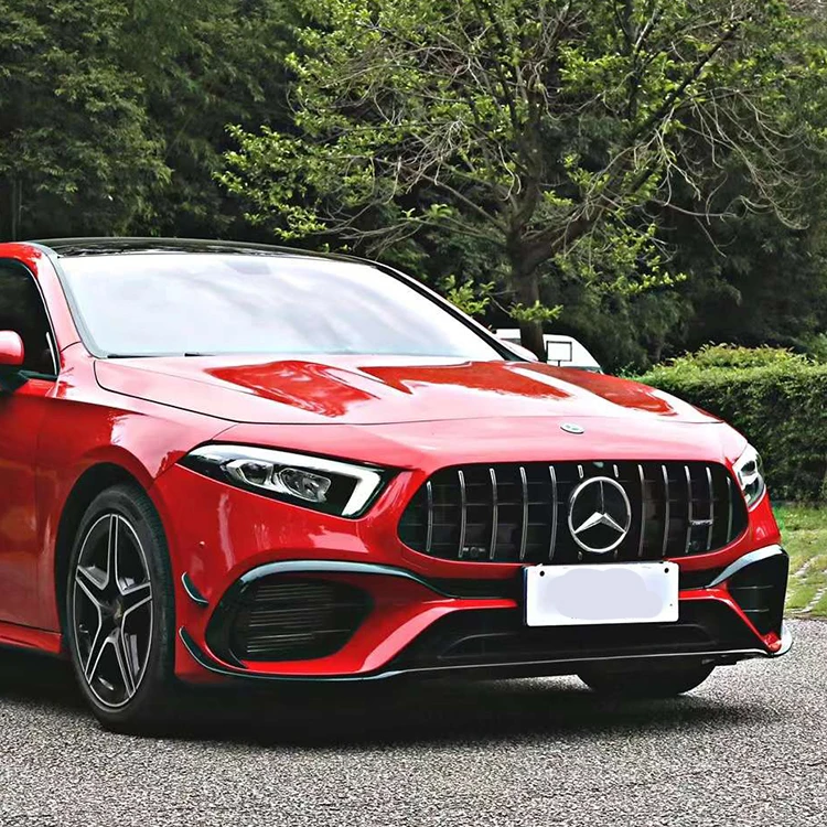 W177 2019-2021 A45s style front bumper rear diffuser body kit for Mercedes Benz A class car