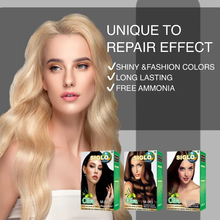 Italy Formula Salon Use Semi Permanent Non Allergic Hair Color Cream 100% Gray Coverage Hair Dye